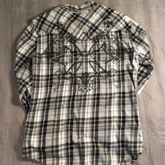 Helix brand, Flannel Shirt. Size Medium - Picture 2 of 3